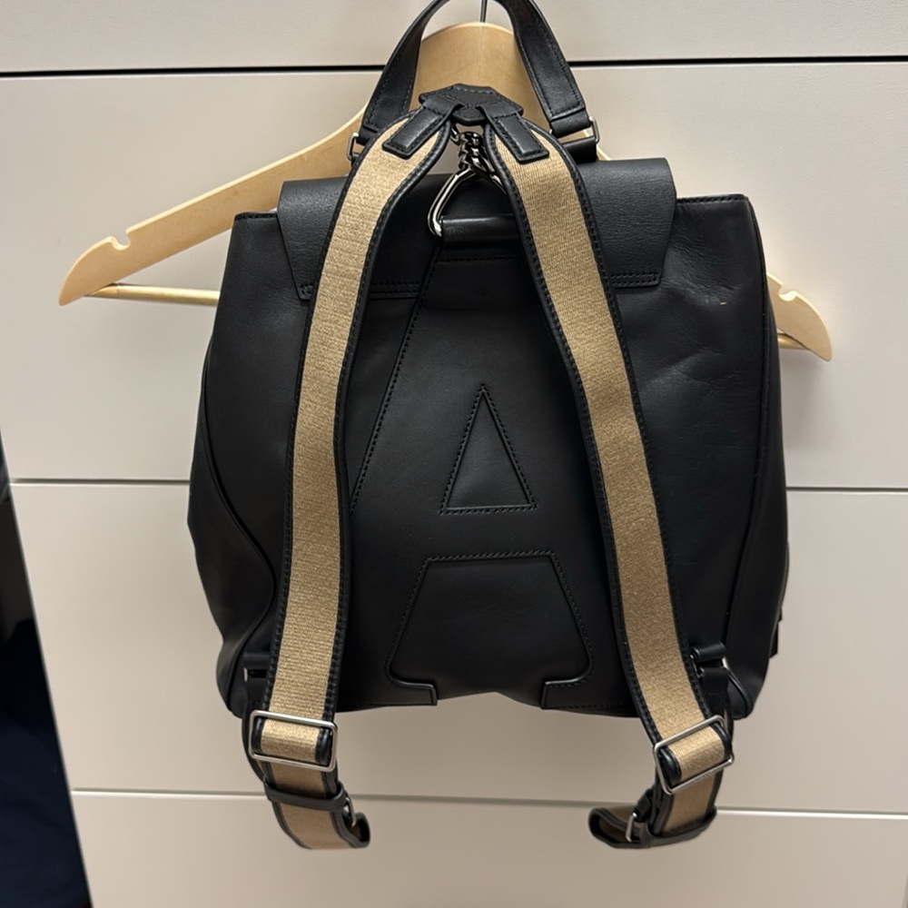 AllSaints Darcy Black Leather Backpack - Picture 2 of 6